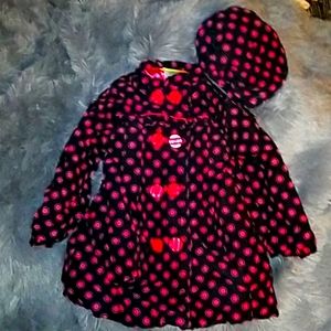 Polka Dot Winter Jacket & Beret